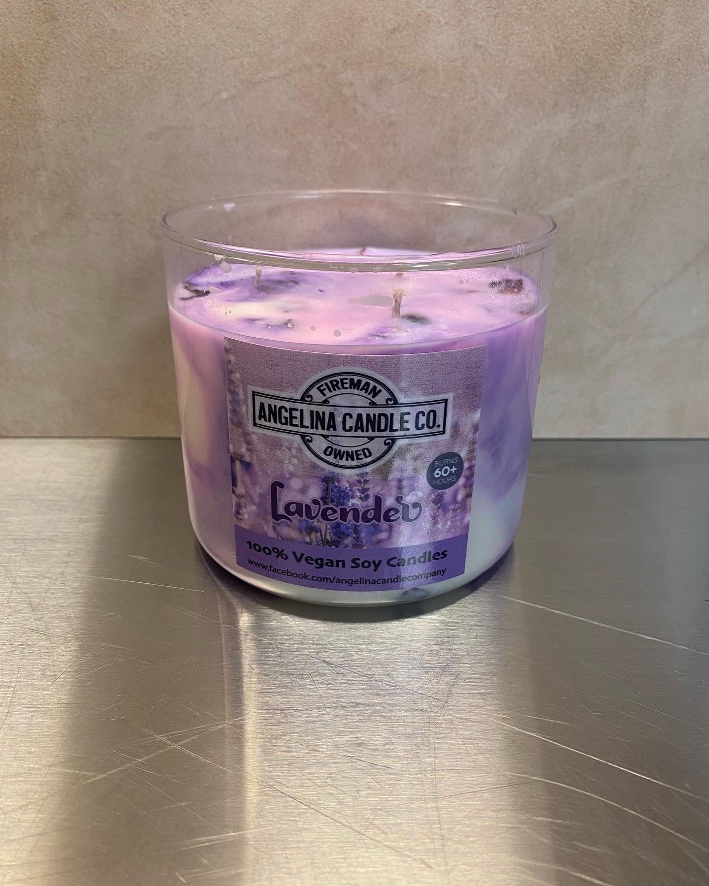 Lavender rose 3 wick